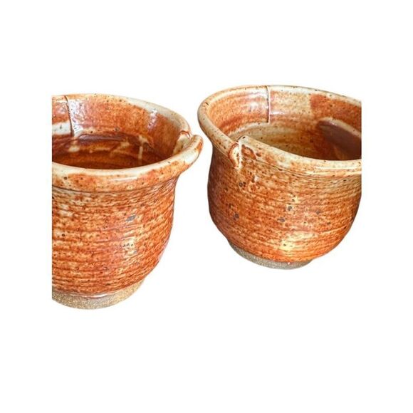 Handmade Rustic Stone Studio Pottery “Mingei-sota” Style Tea Pot & 4 Unique Tea - Picture 14 of 14